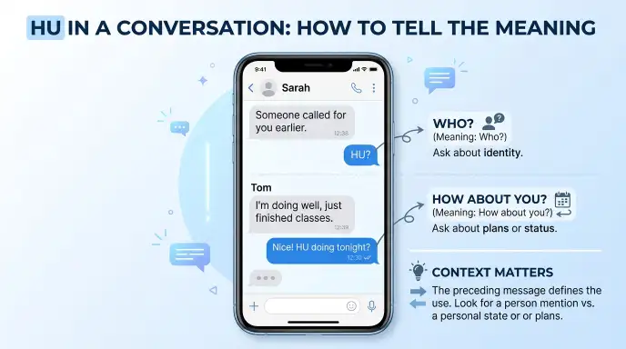 HU in a Conversation: How to Tell the Meaning