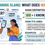 ikr meaning slang