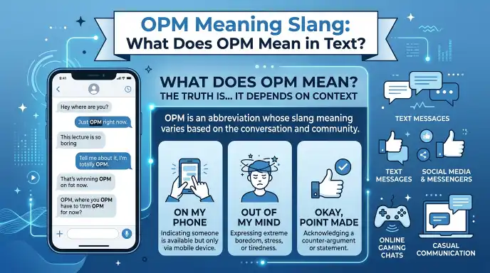 opm meaning slang
