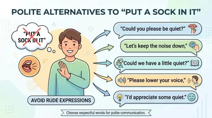 Polite Alternatives to “Put a Sock in It”
