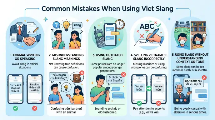 Common Mistakes When Using Viet Slang